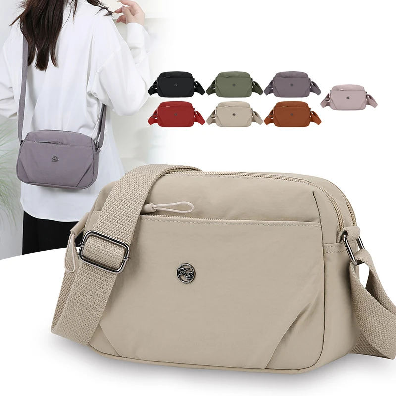 

Nylon Fabric Shoulder Bag New Small Women's Waterproof and Wear-resistant Crossbody Messenger Bag Leisure Versatile Light Purses
