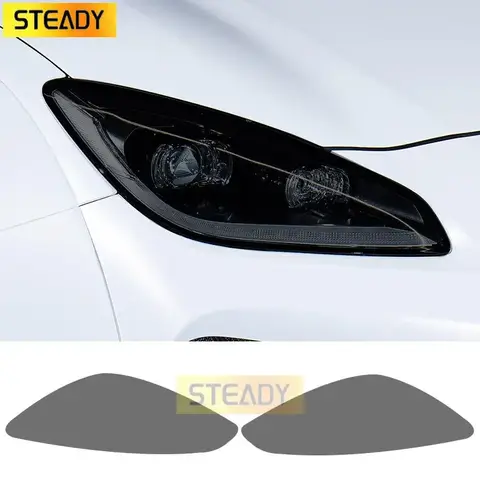 2 Pcs Car Headlight Protective Film Front Light Transparent Smoked Black TPU Sticker For Toyota GR 86 2022 GR86 2023 Accessories