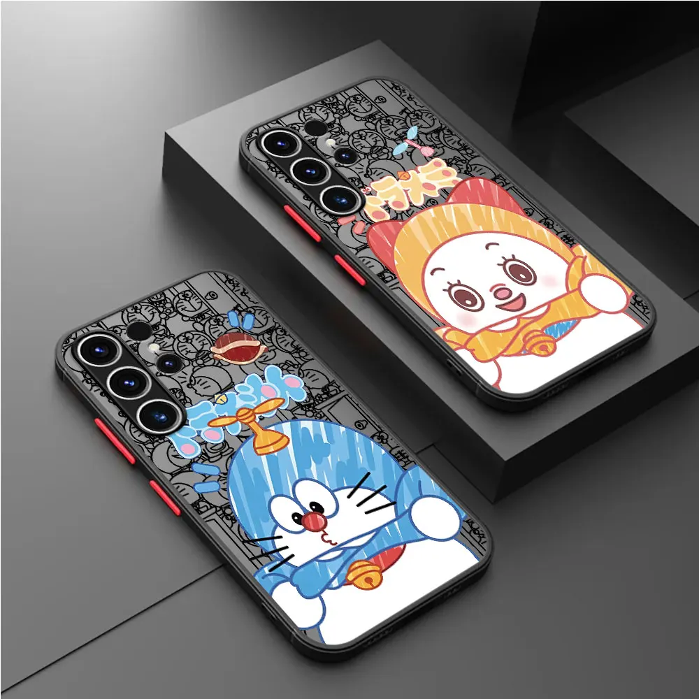 Luxury Cute D-Doraemon Phone Case for Samsung Galaxy S9 S21 S23 FE S10 Plus S22 S23 Ultra S20 FE S24 Plus S21 Plus Coque Cover