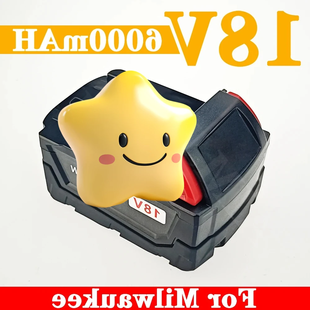 

18V 6Ah Lithium Rechargeable Battery 48-11-2460 48-11-2412 FOR Milwaukee M18 Battery Power Tool Battery