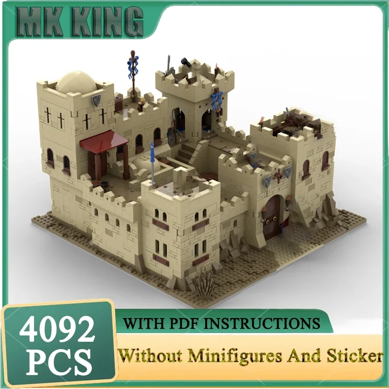

Medieval Castle Model Moc Building Bricks Black Falcon Desert Technology Modular Blocks Gifts Christmas Toys DIY Sets Assembly