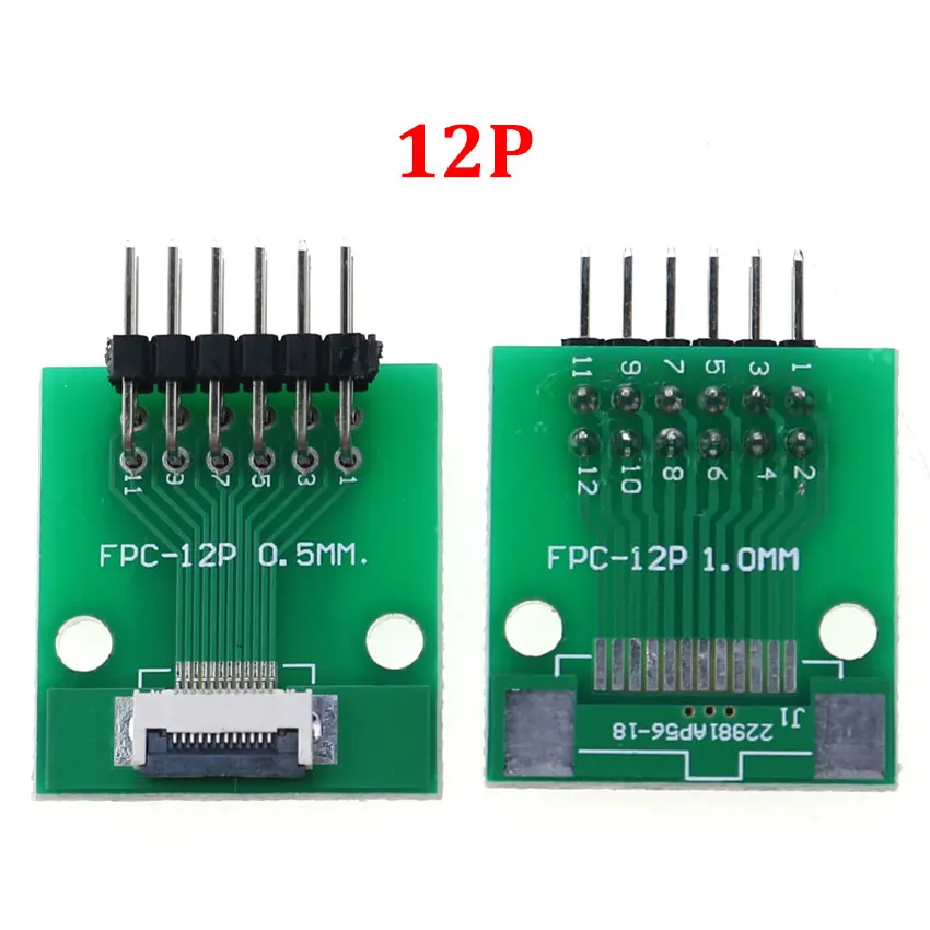 1szt Płytka adaptera FPC/FFC 0,5mm do 2,54mm Złącze Dwurzędowa Prosta Igła 4/6/8/10/12/14/15/16/18/20/22/24/26/30/34/36 Pin