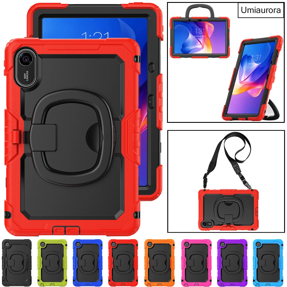 

For Xiaomi Redmi Pad 2 Pad2 11 inch 2025 Heavy Duty Rugged Tablet Case Rotation Pull Ring Stand Strap Shockproof PC Cover Funda