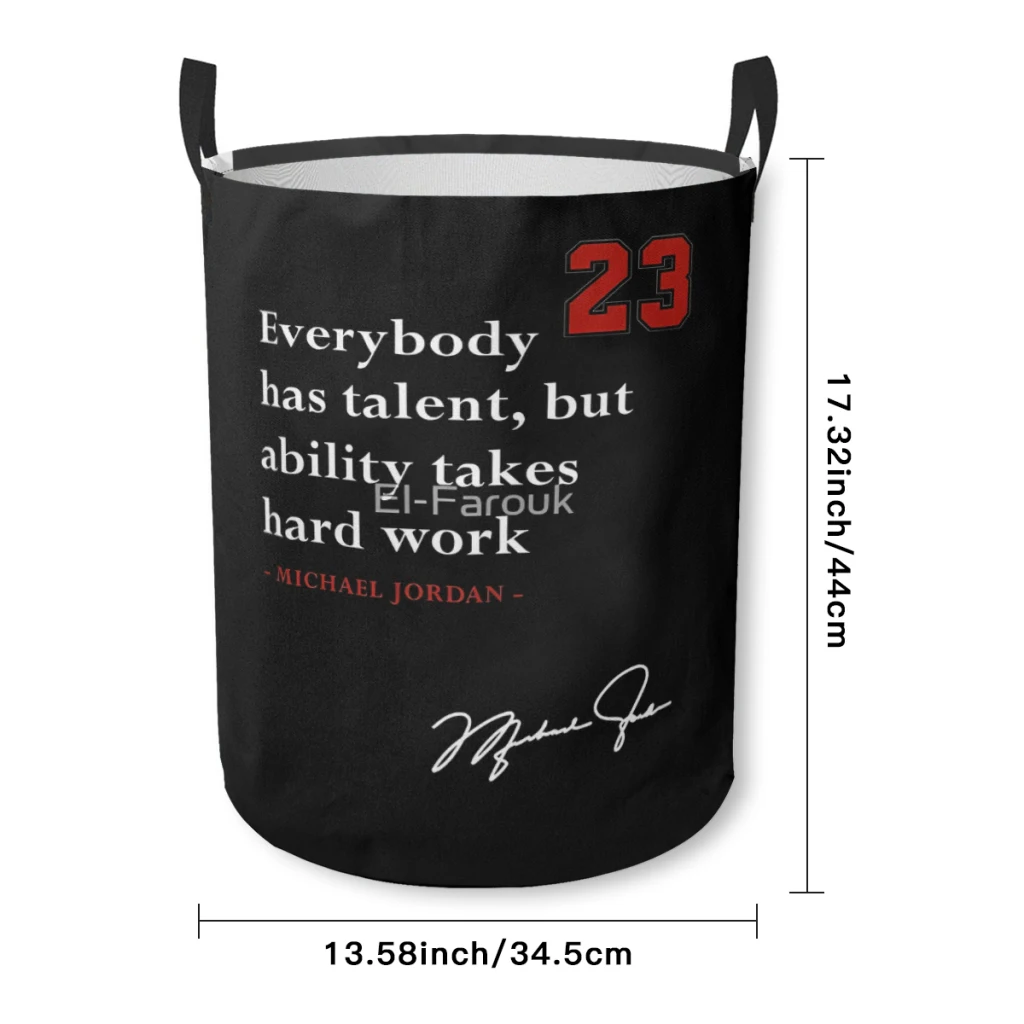 Michael Jordan quote Bundle Device Laundry Basket Fabric Laundry Moving Folding Dirty Laundry Basket Cartoon