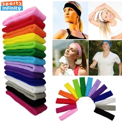 Sweat Absorbing Headscarf Cotton Sports Headband Men and Women Fitness Yoga Sweatband Sweat Bands Children's Hair Headband Hoop