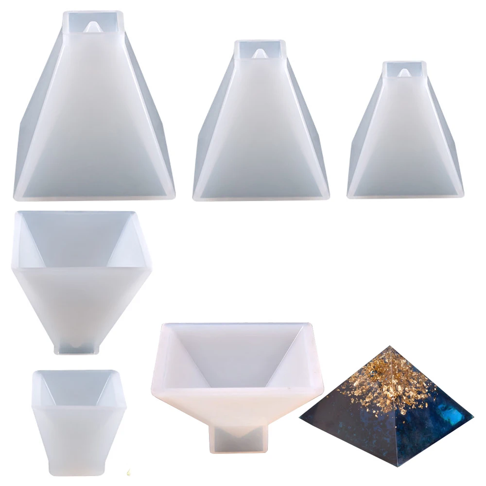 3d pirâmide orgone gerador molde cones forma geométrica flexível molde de silicone uv resina cola epoxy decorativo artesanato arte ornamentos