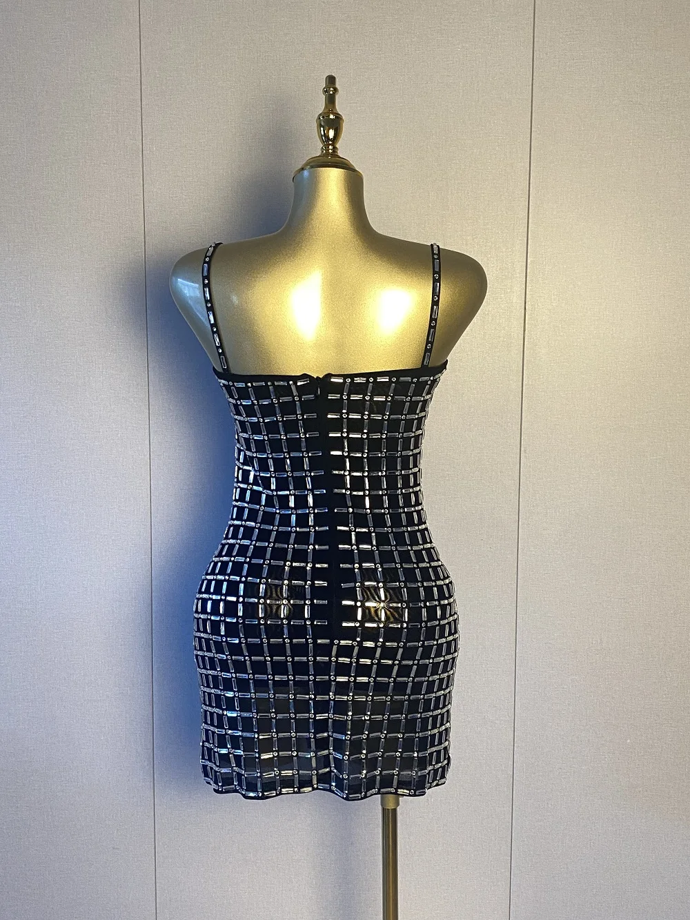 New Women Sexy Strapless Backless Beading Black Midi Bodycon Dress 2025 Elegant Evening Club Luxury Birthday Party Dresses