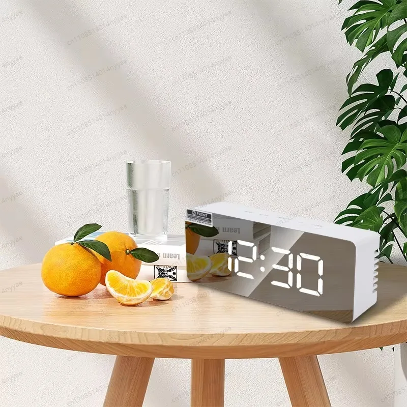 Desk & Desk Clock Hot Sale Gift Mirror Modern Multipurpose Bedroom Office Led Digital Snooze Alarm Clock