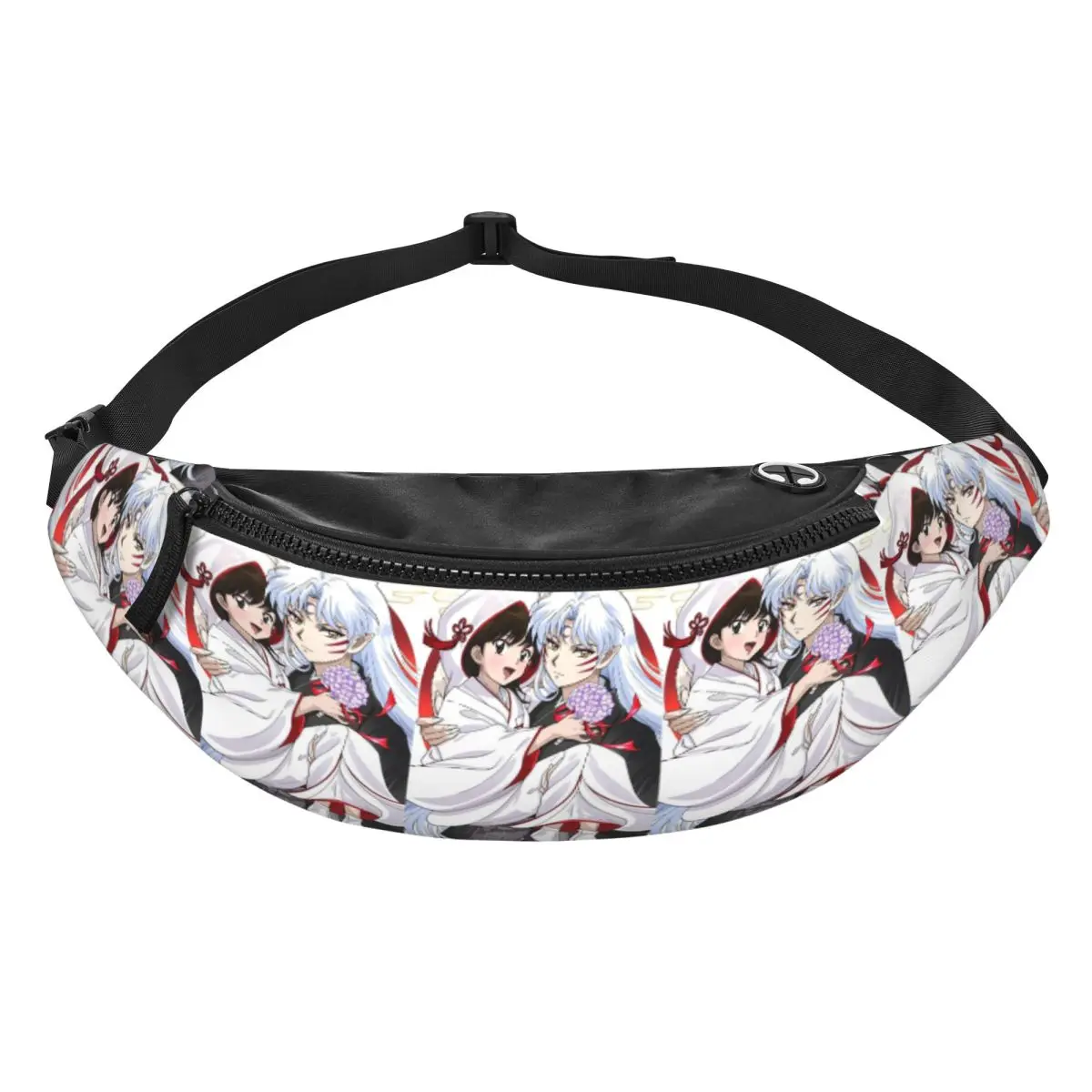 

Manga Kimono Inuyasha Sesshomaru Fanny Pack Men Women Crossbody Adjustable Waist Bag Travel Running Phone Pouch