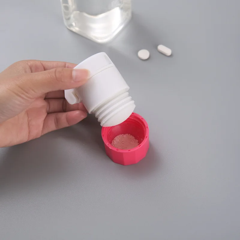 Broyeur de Pilules de Poudre Multifonction Portable à 4 Couches, Coupe-Médicaments, Boîte de Mathiation, Broyeur de Pilules