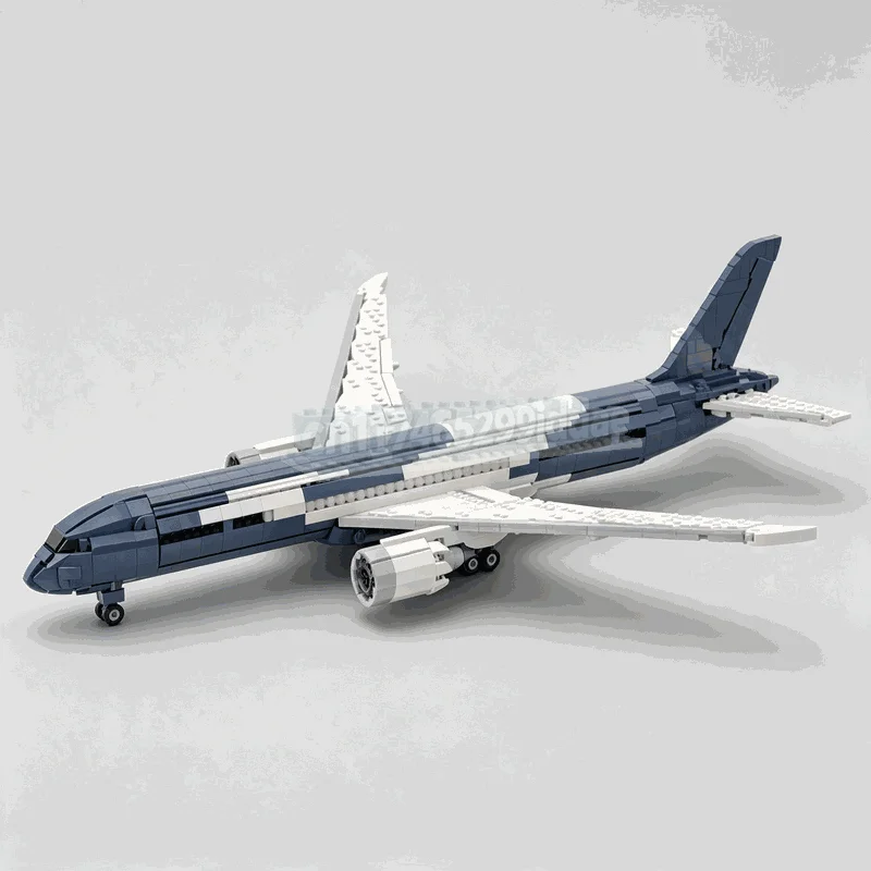 1888Parts Wide Body Passenger Jet Airliner Building Blocks Model 1 100 Scale DIY Assembly Aircraft Display Collection Toy Gift