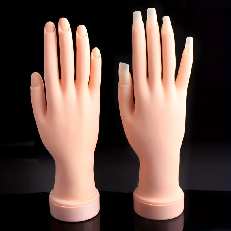 1 Nail Activity Fake Hand Practice Fake Hand Bendable Positioning Fake Hand Model Right Hand Nail Practice Acrylic Nails