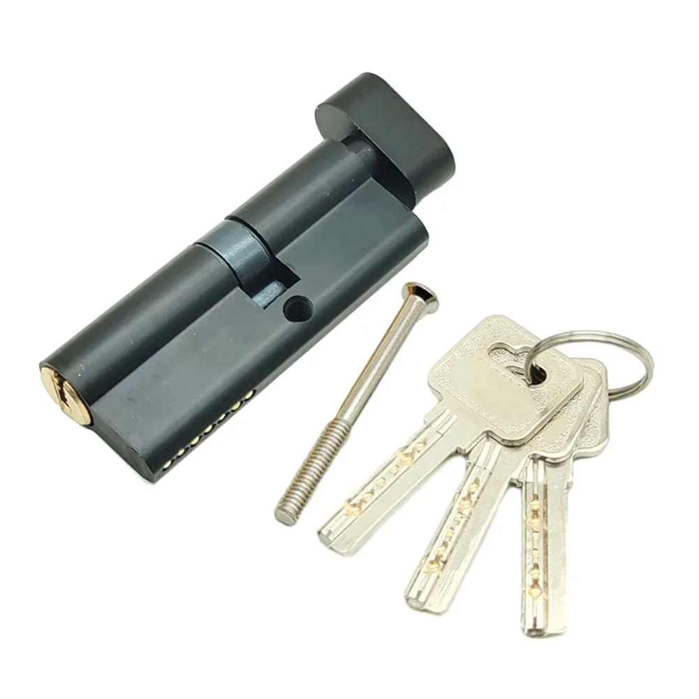 Cylinder Hardware Door Skew Lock Interior Door Lock Wooden Door Handle Universal  Anti-theft Door Lock Cylinder With 3 Keys