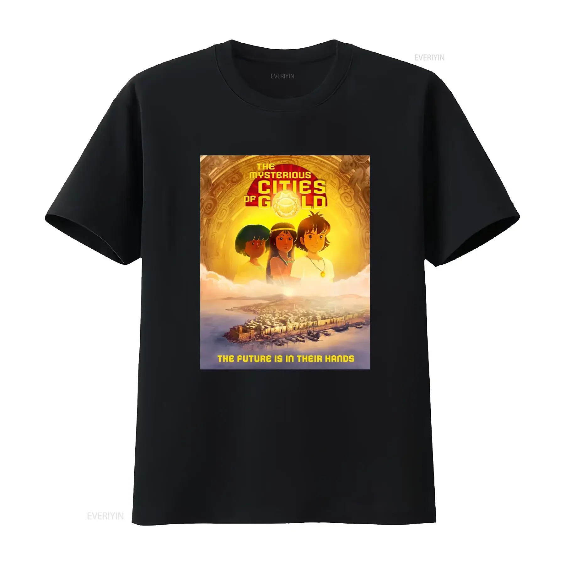 Camiseta de aventura de dibujos animados de los años 80 de Mysterious Cities of Gold para niños, todas las tallas, el futuro está entre sus manos, ropa de calle vintage lavada