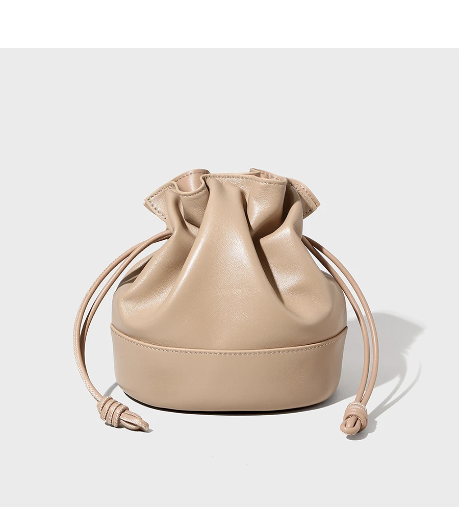 

2025 New Ladies High Quality Small Handbags Fashion Genuine Leather Purses and Handbags Women Bucket Shoulder Crossbody Bags