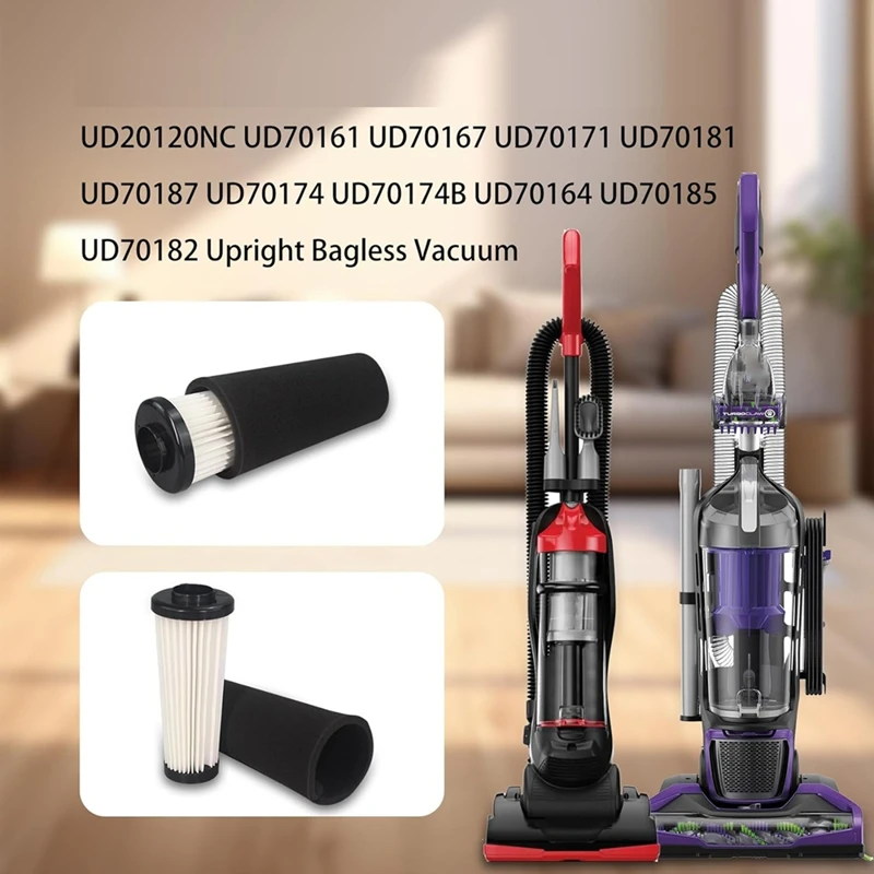 Substituição do filtro para sujeira diabo aspirador, pré Motor Odor Trapping Filter Set, peça de substituição, AD47936, F112