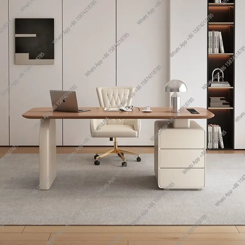 XS Solid Wood Small Apartment Modern High-end Home Study Computer Desk Designer Model