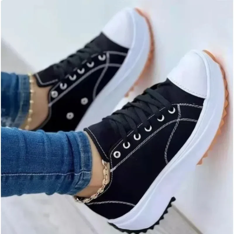 2024 Nieuwe Mode Zomer Vrouwen Casual Schoenen Plus Size Sneakers Voor Vrouwen Platform Sportschoenen Dames Veters Tennisschoenen Maat 43