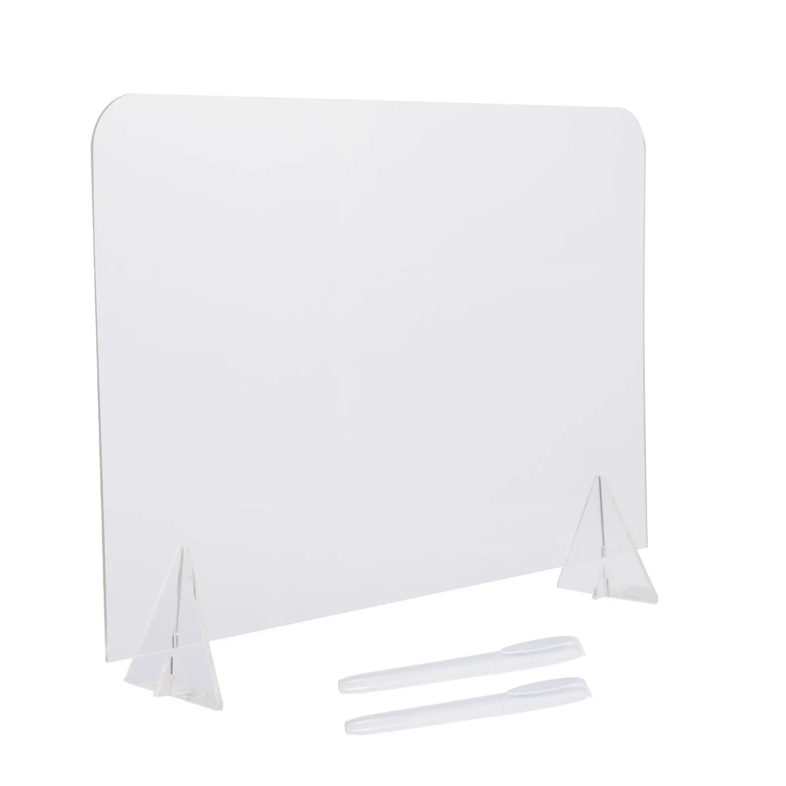 1 set 1 Set Of Acrylic Memo Desktop Message Clear Dry Erase Writing Board For Home Office School Tabletop Note Board With Pen