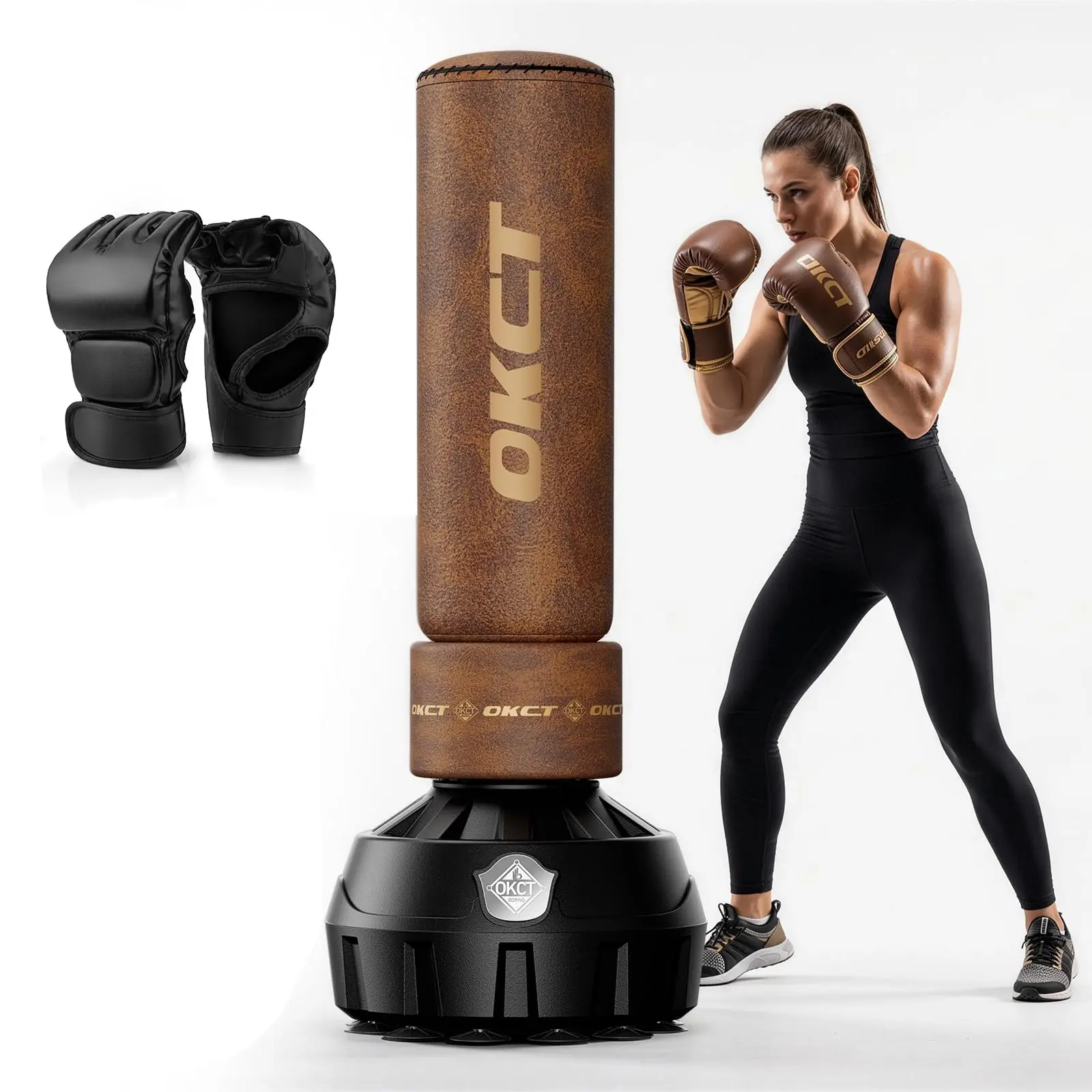 70 Inch Freestanding Punching Bag for Adults with Boxing Gloves