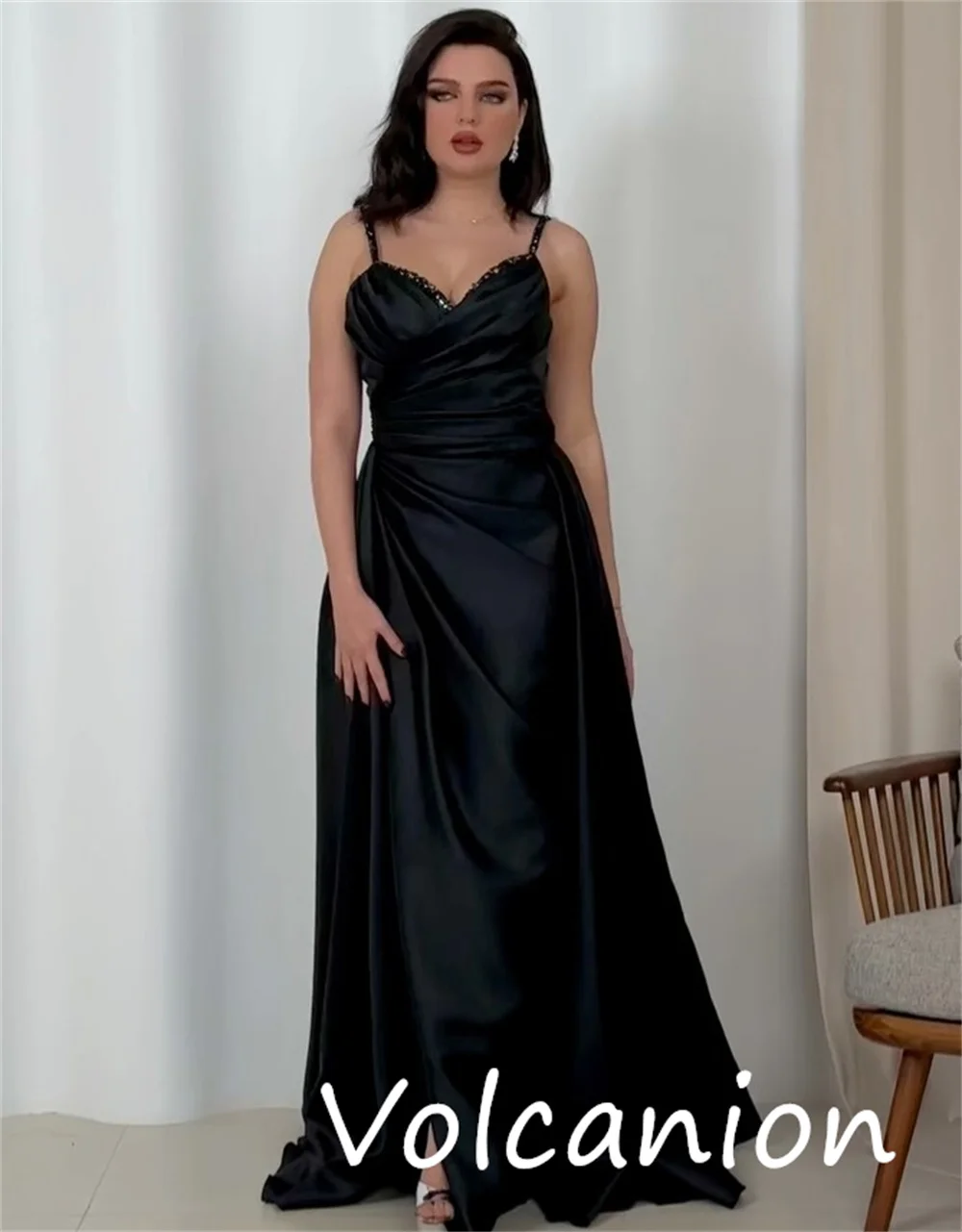 Customized Chinese Style Jersey Sequined Pleat A-line Sweetheart Long Dresses Bespoke Occasion Fashion