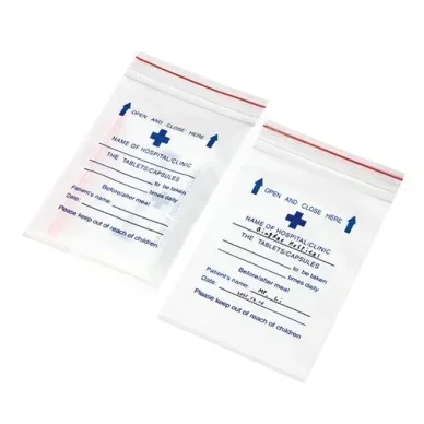 Venta caliente, precio barato, bolsa dispensadora de pastillas de plástico LDPE personalizada, sobre de drogas para paciente