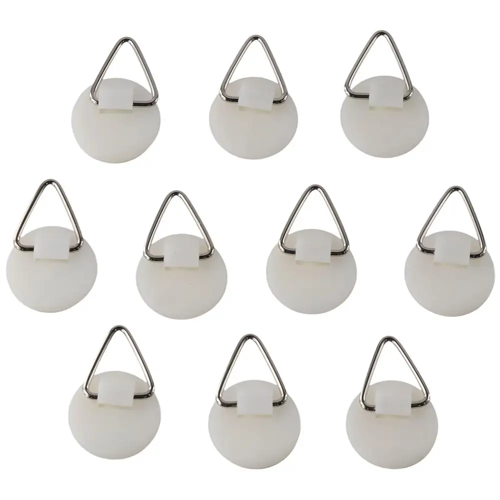 10Pcs Invisible Adhesive Plate Hangers Vertical Plate Holder Plastic Picture Hanger Without Nails Sticky Photo Frame Hangers
