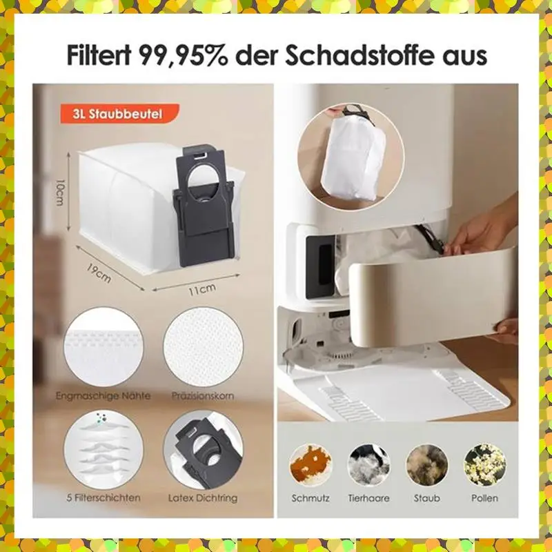 AGLH ل Dreame X40 الترا جهاز آلي لتنظيف الأتربة الأسطوانة الجانب فرشاة فلتر HEPA ممسحة وسادة كيس لجميع الغبار الملحقات المكنسة الأساسية