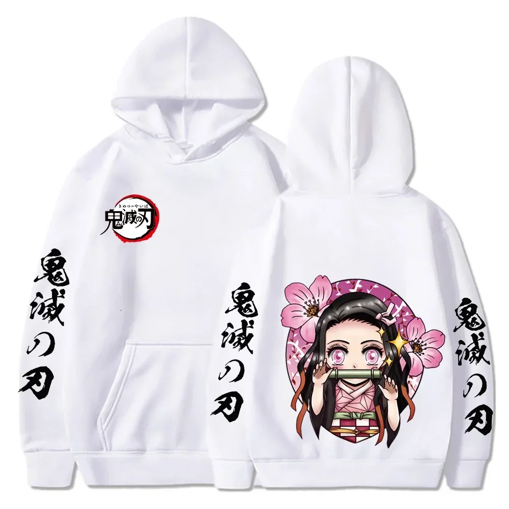 Japanese Anime Demon Slayer Plus Size Hoodie Women Sweatshirts Kamado Nezuko Print Hooded Harajuku Girl And Boy Casual Pullover