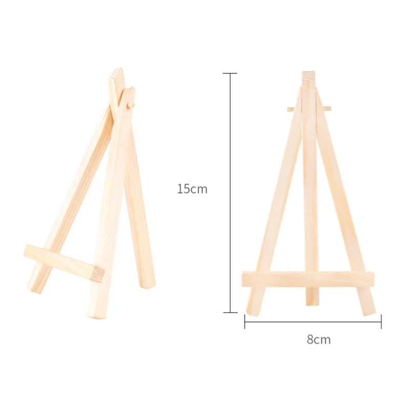 60 Stuks Mini Houten Ezel Visitekaartjes Kleine Doeken Klaslokaal Diy Kunsten En Ambachten 8X15Cm