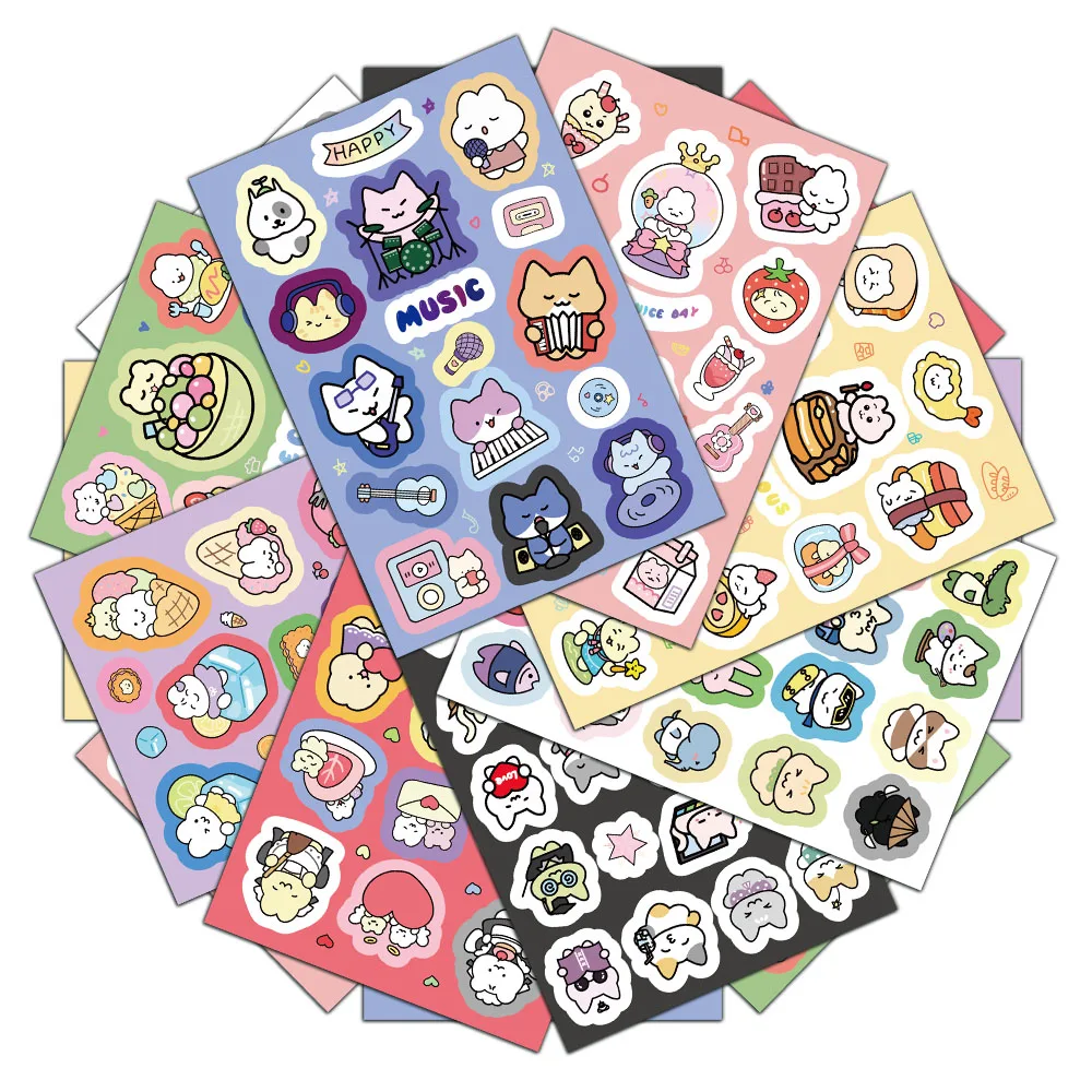 8 шт., наклейки на блокнот