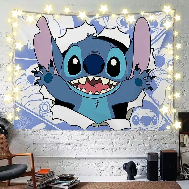 

Stitch Star Baby Cute Cartoon Background Cloth Dormitory Bedside Rental House Remodeling Photo Decoration Wall Tapestry Tapestry