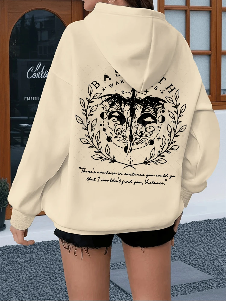 

Винтажные худи Fourth Wing Basgiath War College Streetwear для женщин и мужчин, пуловеры с длинным рукавом в стиле Bookish
