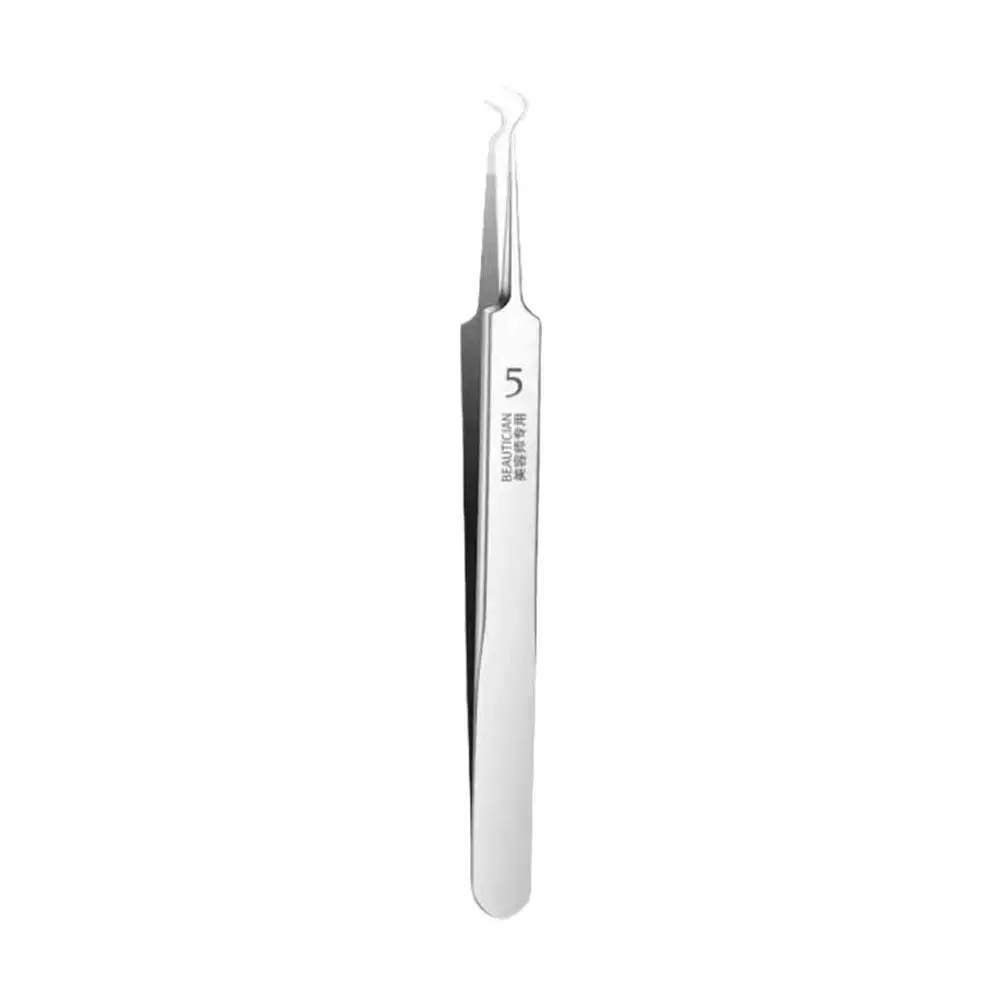 Professional Ultra-fine No. 5 Acne Blackhead Removal Salon Face Deep Tweezers Pimples Beauty Care Clip Tool Needles Skin Cl U9T3