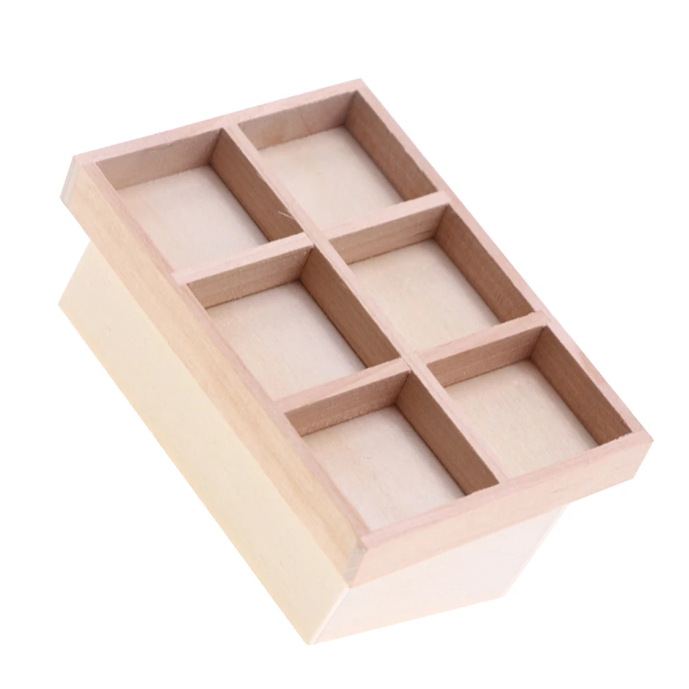 

House Rack Fruit and Vegetable Display Cabinet Dollhouse Furniture Wood Artificial Fruits Shelf