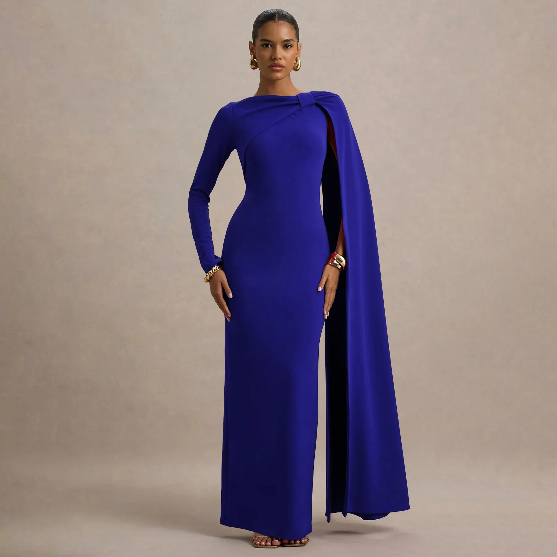 Sister Star Dress Fashion Casual Solid Color One-Shoulder Ribbon Long Sleeve Sexy Bodycon Nightclub Party Dress Outfit Vestidos