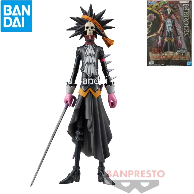 In Stock Brand New BANPRESTO DXF Set THE GRANDLINE MEN FILM RED Vol.9 Brooke - Anime Figure Collection Gift