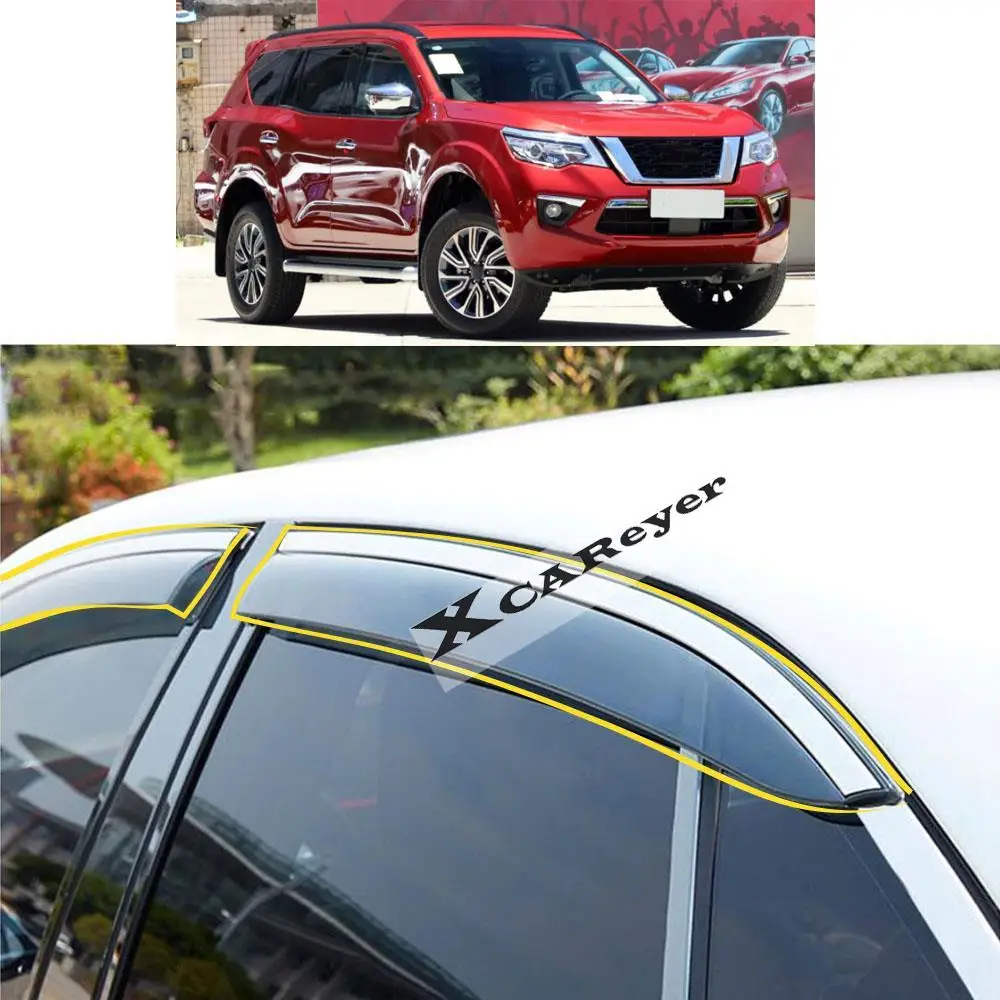 For NISSAN TERRA 2018 2019 2020 2021 Car Body Sticker Plastic Window Glass Wind Visor Rain/Sun Guard Vent