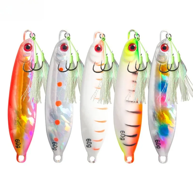

1pcs Laser Ripple 20g 30g 40g 60g 80g S Shape Glow Metal Jig Lure Sea Fishing Bait Fishing Lure Saltwater Bass Tackle