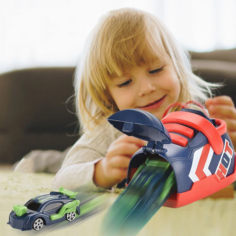 Swallowing catapult Running Shoes Children's Toy Car Set Press and Eject One Click Press Launch Inertia Competition Car Toy