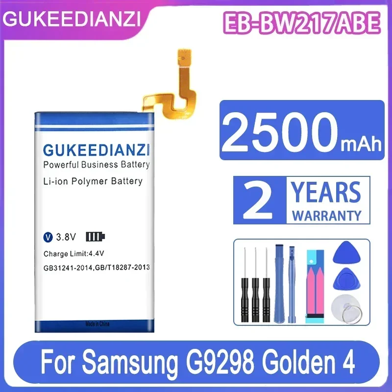 GUKEEDIANZI Replacement Battery EB-BW217ABE 2500mAh For Samsung Galaxy Golden 4 golden4 SM-W2017 G9298 Bateria