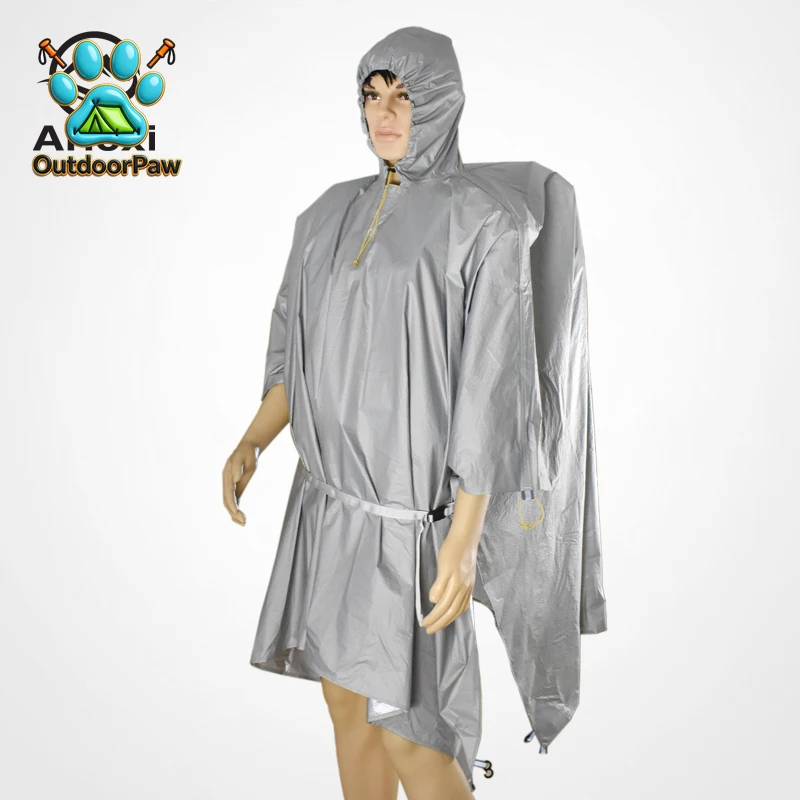 ARICXI Ultralight Hiking Cycling Raincoat Outdoor Awning Camping Mini Tarp Sun Shelter updated 15D Silicone & silver coating