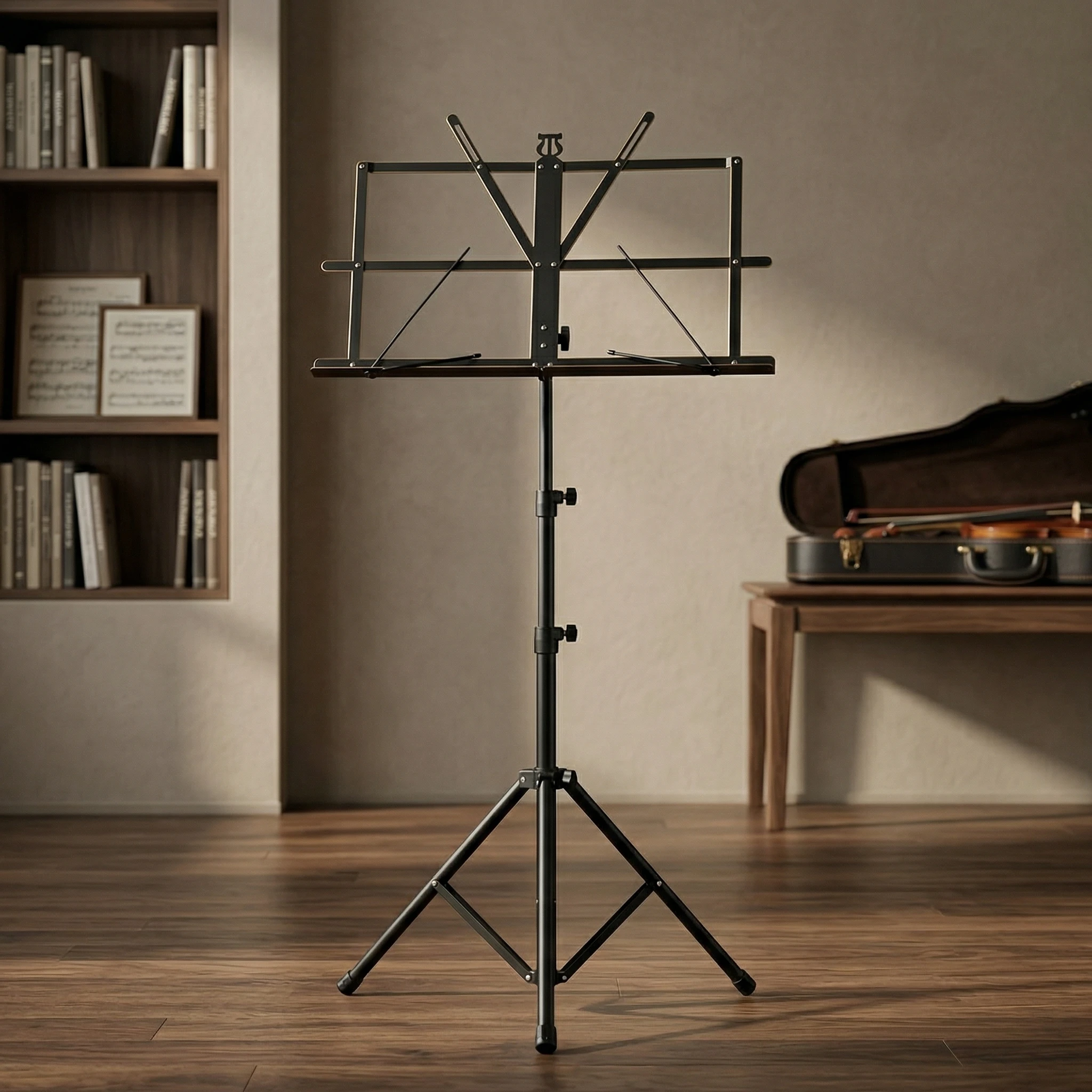 

Miwayer Portable and Adjustable Stable Music Stand with Carrying Bag, Collapsible Metal Sheet Stand for Practice Performance