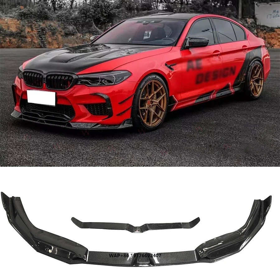 

M5 F90 AE Style Carbon Fiber Front Bumper Lip ForBMW 5 Series G30 F90 M5 LCI 2020-2023 Front Lip Spoiler Splitter Bodykit