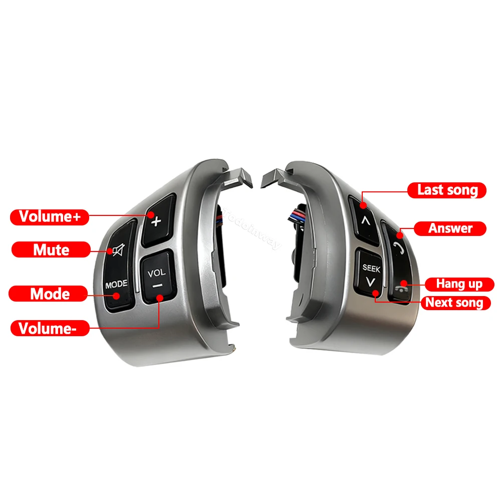 عجلة القيادة التبديل متعددة الوظائف حجم الصوت الهاتف وسائل الإعلام زر التحكم لسوزوكي سويفت SX4 216 ألتو 2009 اكسسوارات السيارات #3