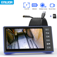 7'' Large Screen Industrial Endoscopy IPS Color HD1080P Replaceable Cable Waterproof Dual Triple Endoscope Camera for Check Car