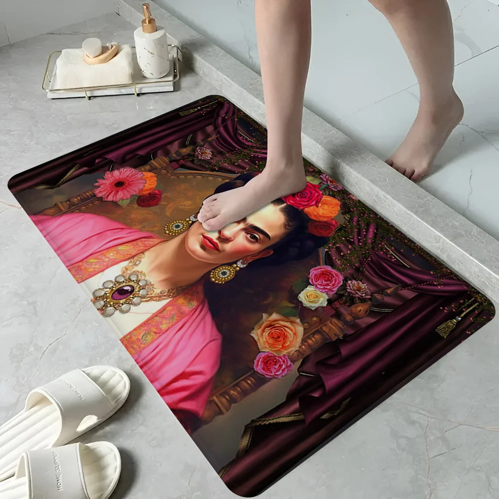 F-Frida K-Kahloes Art Floor Mat Entrance Door Mat Nordic Style Home Doormat Bathroom-Toilet Mats Bedroom Hotel Decor Mat