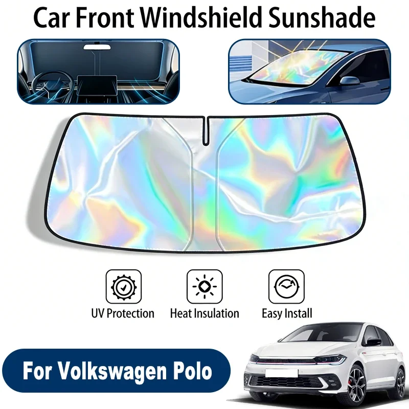 

Car Windshield Sun Shade UV Reflective Sun Visor Protection Cover For Volkswagen Polo 9N 6R 6C AW 2002-2026