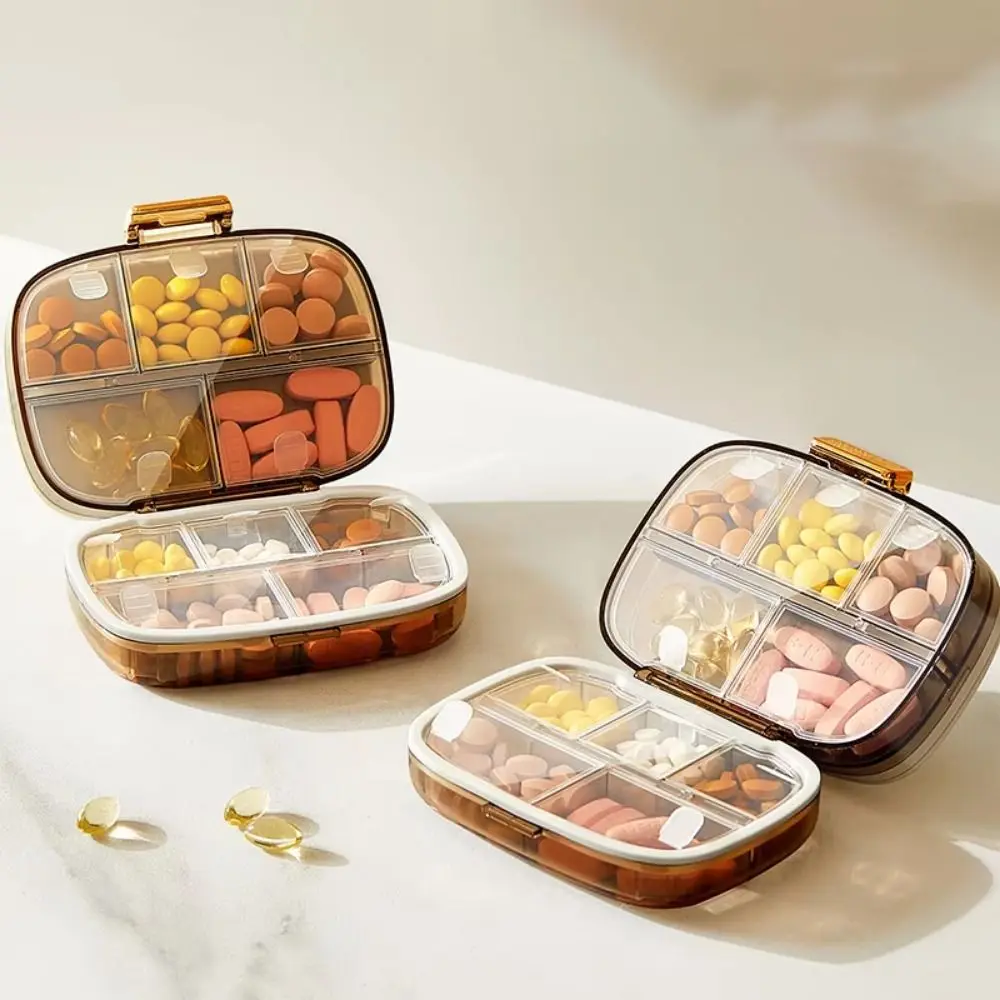

10 Compartments Weekly Pill Case Waterproof Double-layered Travel Pill Organizer Large Capacity Moisture-proof