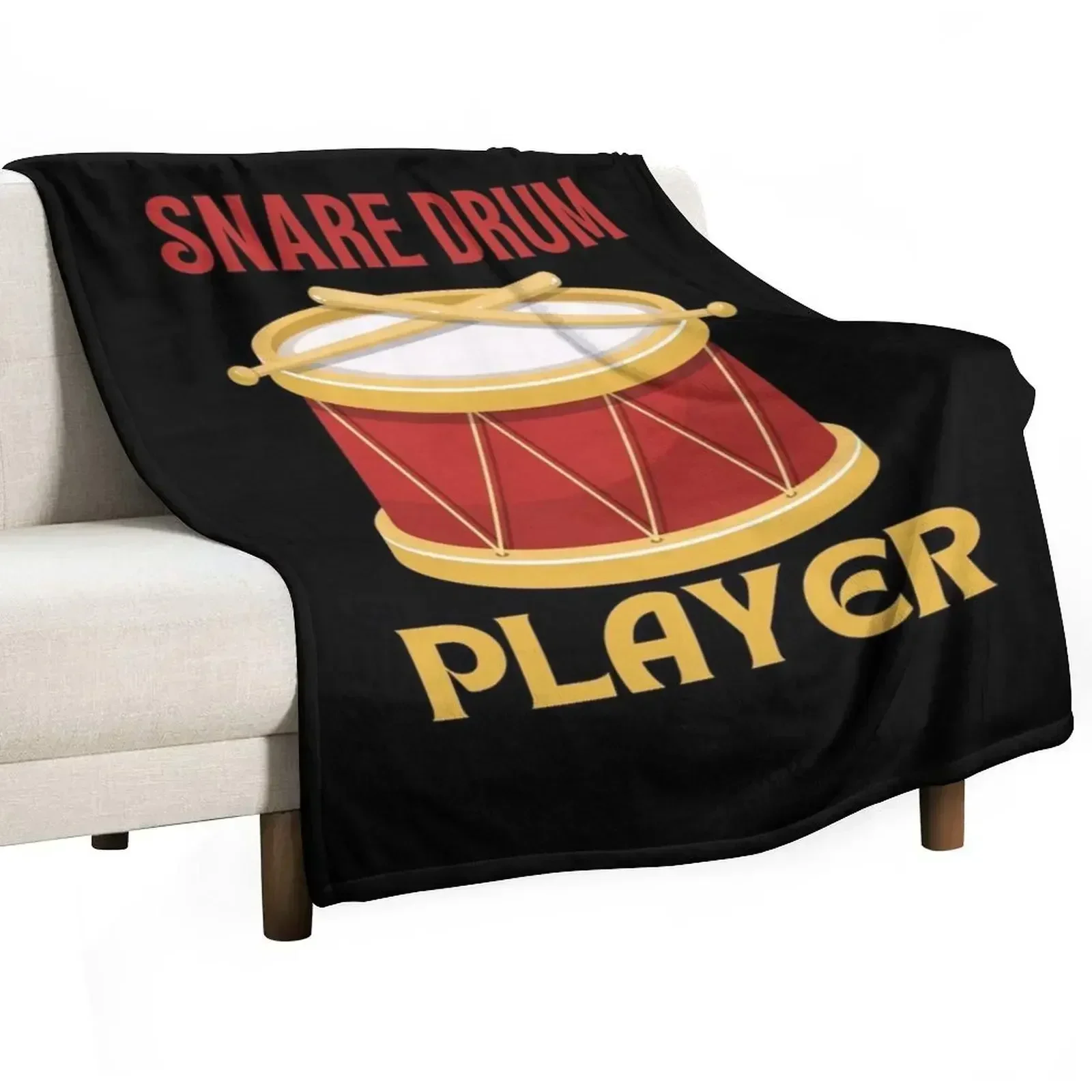 Snare Drum Player Throw Blanket Travel Plush Hairy Personalized Gift Blankets